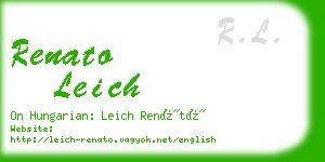 renato leich business card